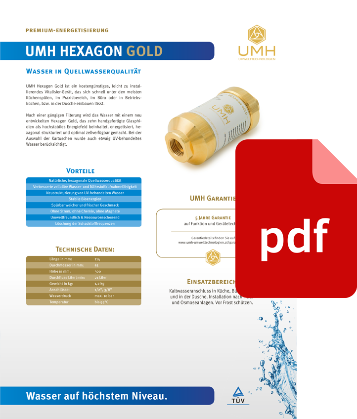 UMH Hexagon - Premium Filter mit Energetisierung